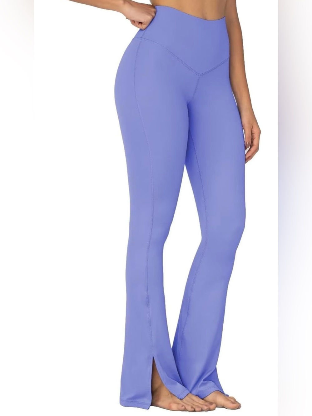 High-Waist Lilac Flare Leggings